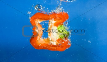 Red pepper in a water