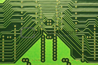 close up of computer circuits