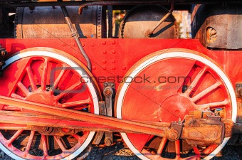 lVintage locomotive wheels