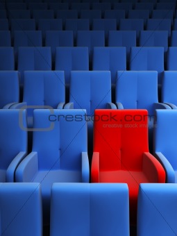 auditorium with one exclusive seat