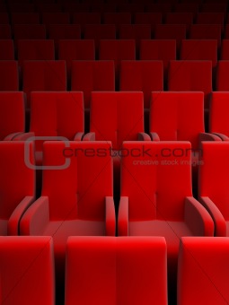 auditorium with red seat