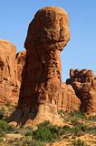 Pillar of red rock