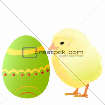 chick and easter egg