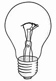 Simple vector sketch - light bulb
