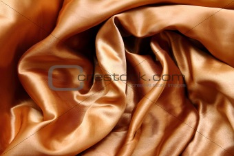 gold crumpled silk fabric