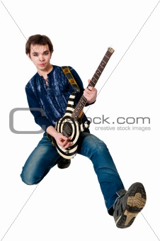 guitarist with electric guitar 