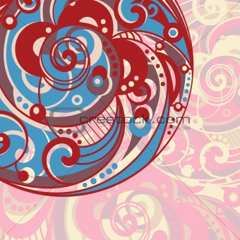 abstract bright background with spiral