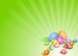 Beautiful Easter eggs background 