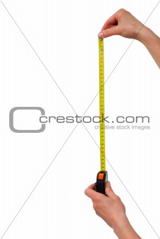 hand with a ruler