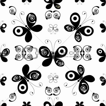 White-black seamless pattern