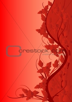 Red pattern of roses
