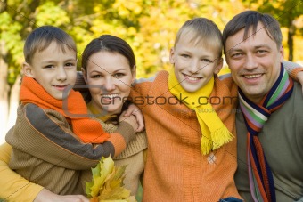 nice family on the nature