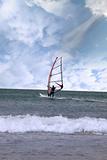 windsurfer in a storm gust