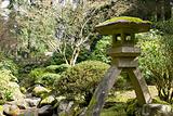Japanese Stone Lantern by the Creek