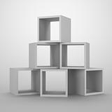 Arrangement of cubes.