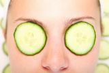 Cucumbers on eyes