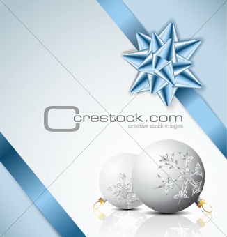 Light blue Christmas card