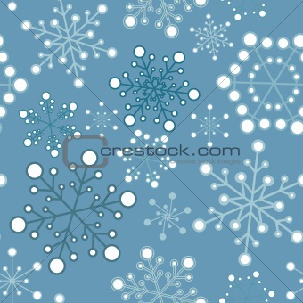 christmas seamless pattern with snowflakes