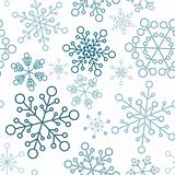 christmas seamless pattern with simple snowflakes