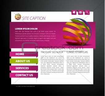 Modern web page template