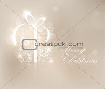 Christmas card with present box