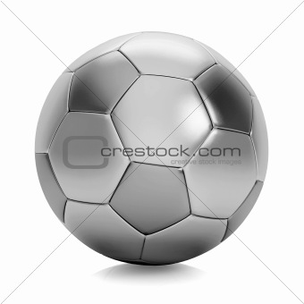 Silver soccer ball