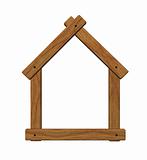 wooden house symbol