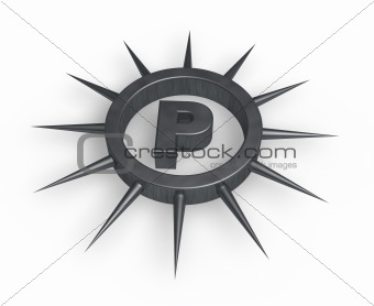 spiky letter p