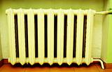 Closeup of an old radiator