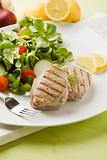 Grilled Tuna Steak with Salad