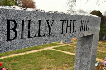 Bill the kid grave marker perspective 