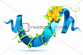 Glossy Ribbon with Floral