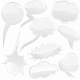 Set of speech and thought bubbles