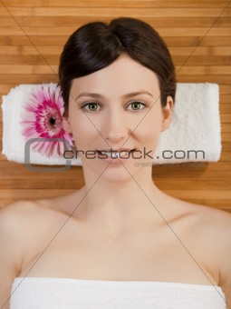 Beautiful girl on a spa