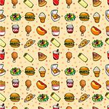 seamless fast food pattern