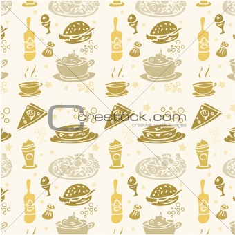 Food pattern fabric seamless 