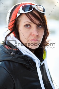 Portrait of a trendy winter woman