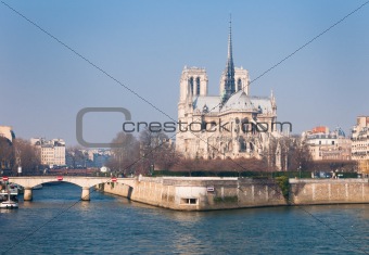 beautiful view Notre Dame 