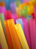 Colorful of many straw Horizontal