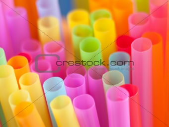 Colorful of many straw