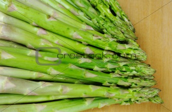 Asparagus on Wooden Board
