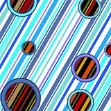 stripes and circles retro pattern