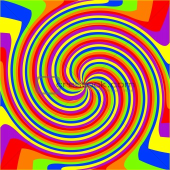 swirl rainbow composition