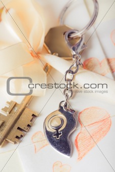 Key with tha half of heart