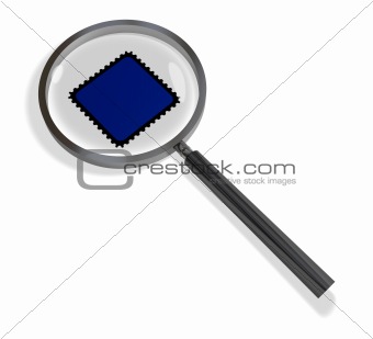 Stamp magnifying glass