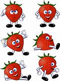 Vector strawberry character