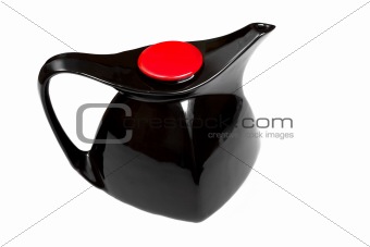 Black brewing teapot