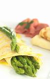 Green Asparagus in Crepes