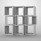 Arrangement of cubes.
