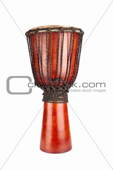 Djembe drum isolated on white 